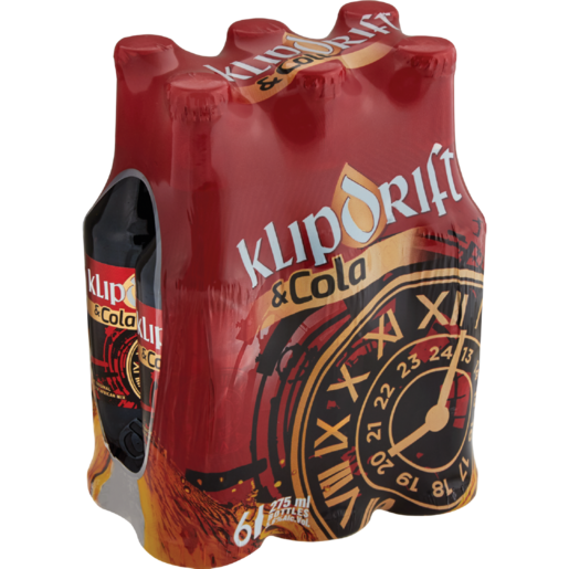 Klipdrift Brandy & Cola 6 Pack Bottles 275ml