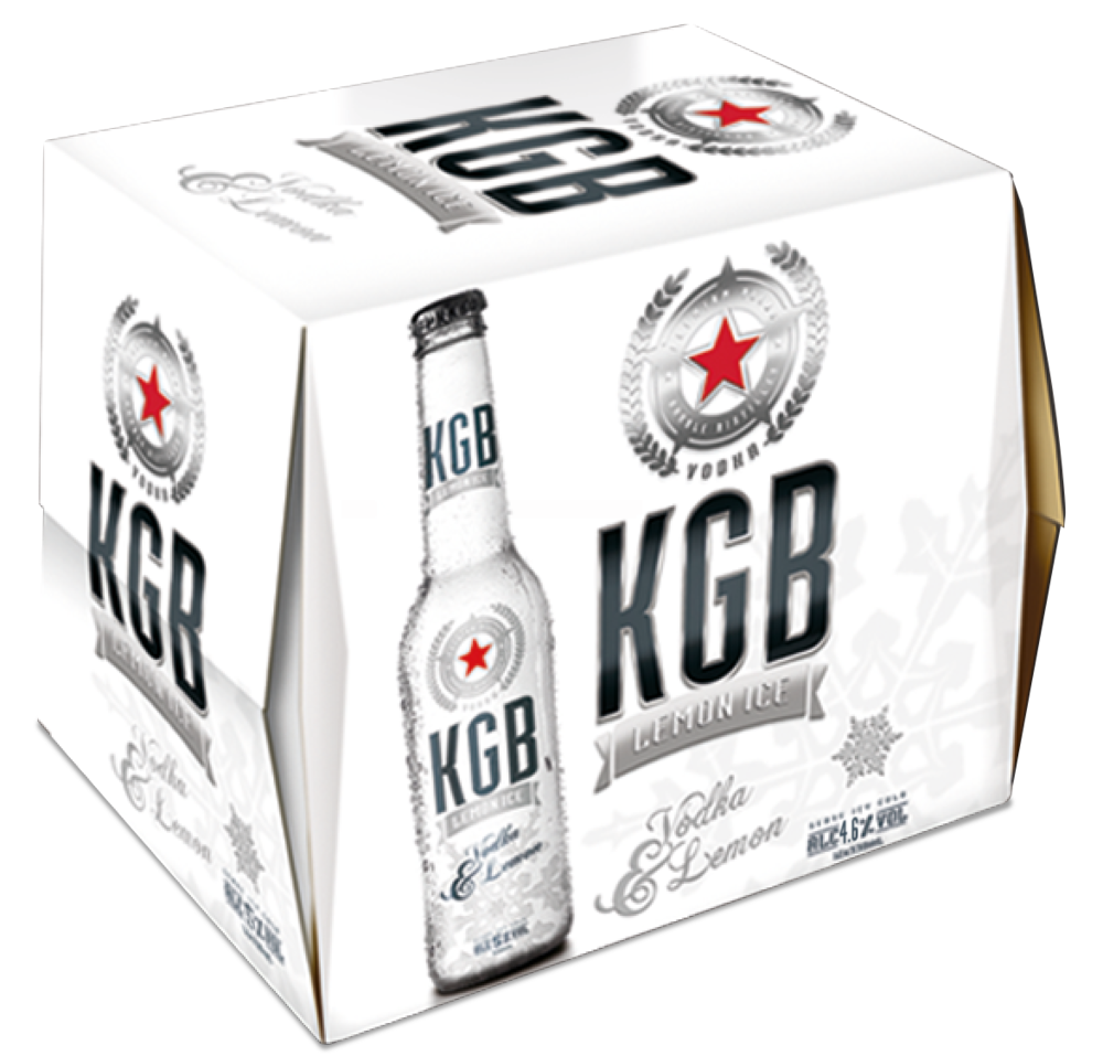 KGB Vodka & Lemon Ice 12 Pack Bottles 275ml