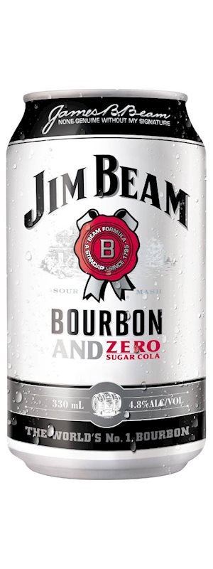Jim Beam Cola Zero Kalorien Jim Beam & Cola Zero 4.8% 6 Pack Cans 330ml | Liquorland