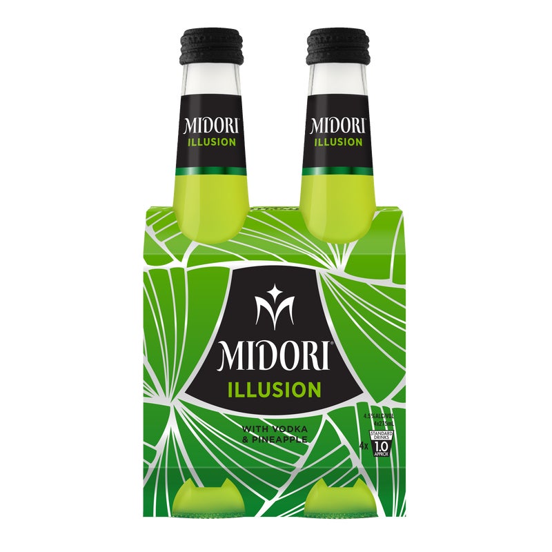 Midori Illusion 4 Pack Bottles 275ml | Liquorland Midori Illusion 4 Pack Bottles 275ml | Liquorland
