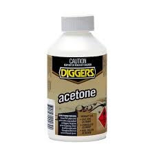 ACETONE SOLVENT DIGGERS 250ML | Sunlite Commercial