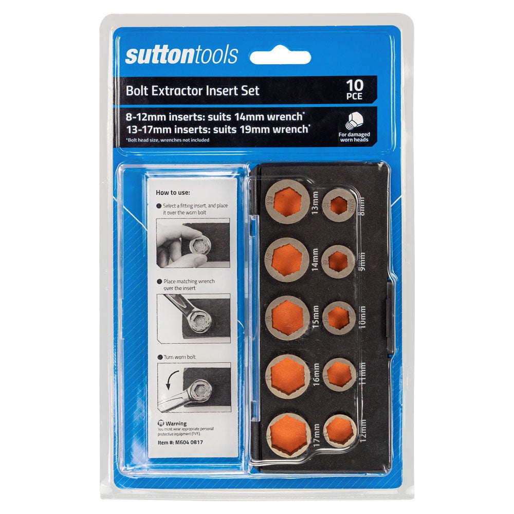 BOLT EXTRACTOR INSERT SET 10PC SUTTON | Wilsons Industrial