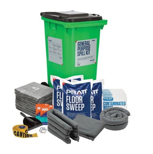 PRATT GENERAL PURPOSE SPILL KIT 240L GREY IN COLOUR | Wilsons Industrial