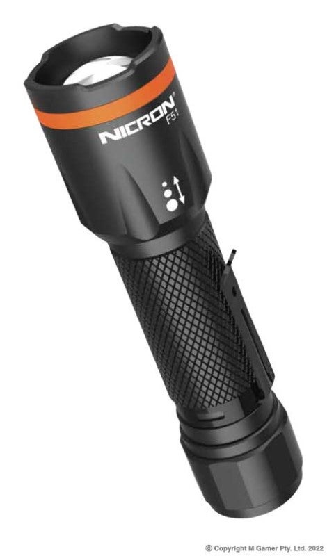NICRON F51 MINI ZOOMABLE FLASHLIGHT 600 LUMEN | Wilsons Industrial